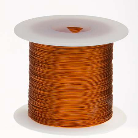 REMINGTON INDUSTRIES Magnet Wire, Enameled Copper Wire, 18 AWG, 1.0 Lbs, 199' Length, 0.0428" Diameter, 200°C, Natural 18H200P